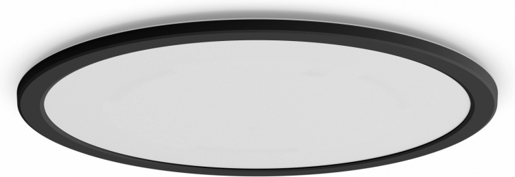 Philips Superslim CL550 loftlampe, rund, sort, 1300 lm, 2700K