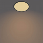 Philips Superslim CL550 loftlampe, rund, sort, 1300 lm, 2700K