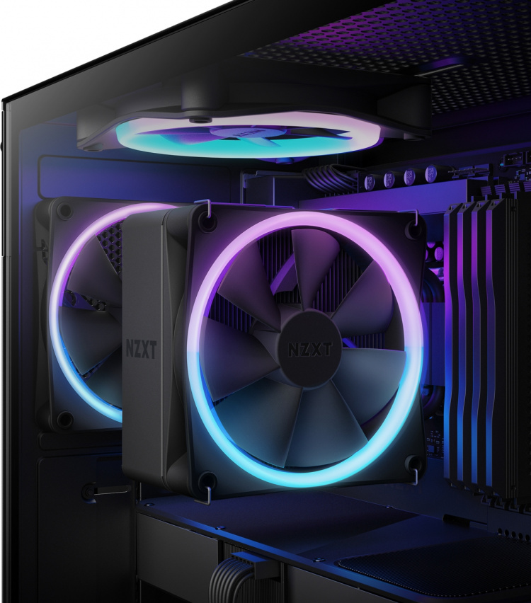 NZXT T120 RGB-CPU-køler, sort