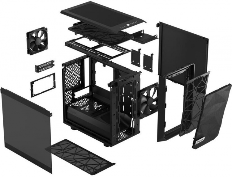 Fractal Design Meshify 2 Nano Mini-ITX-kabinet, sort