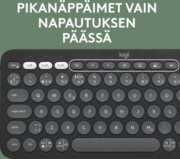 Logitech Pebble Keys 2 K380s-tastatur, gråt