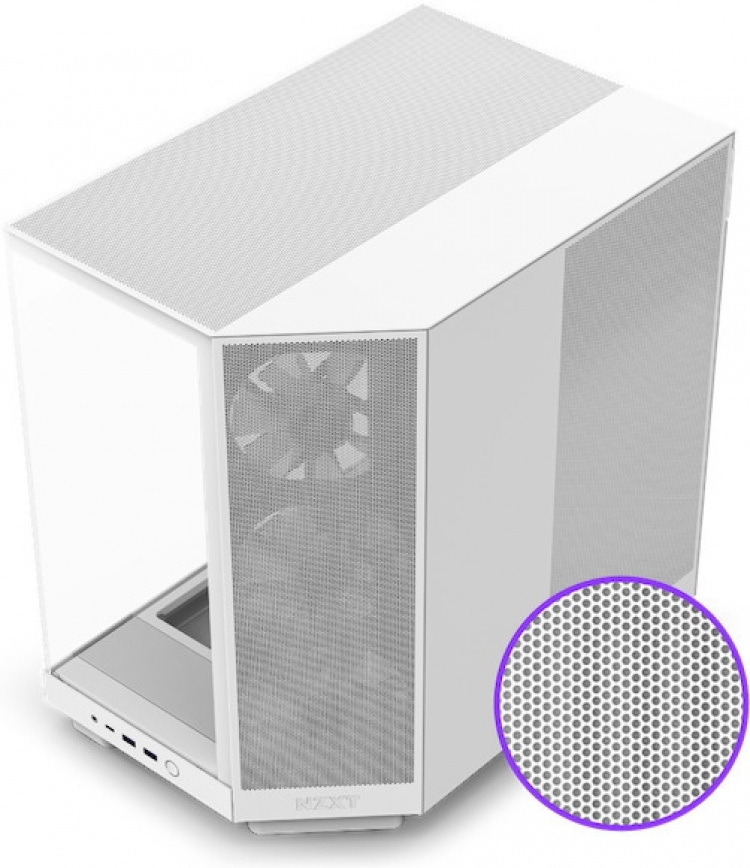NZXT H6 Flow ATX-kabinet med panoramavindue, sort I