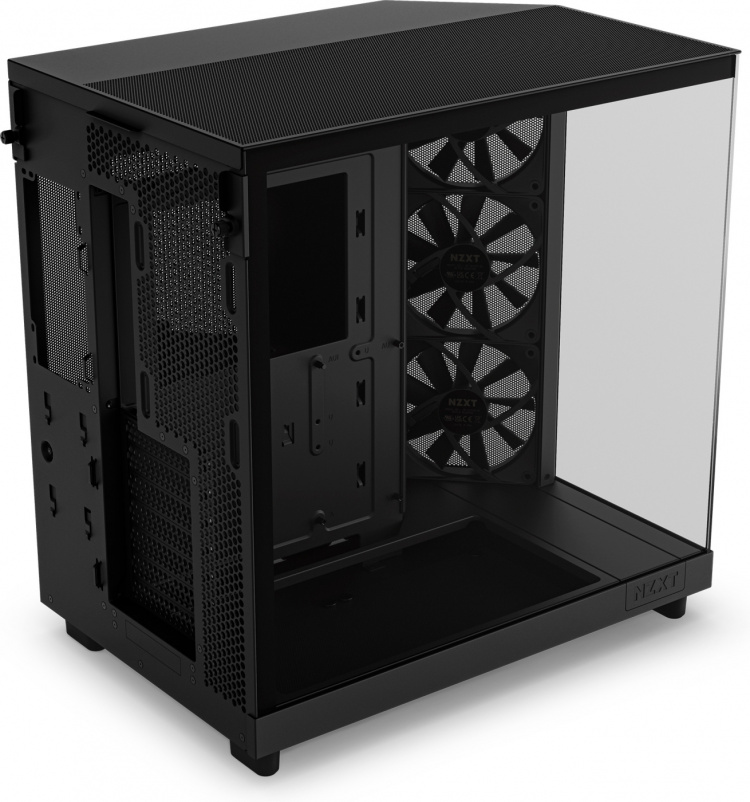 NZXT H6 Flow ATX-kabinet med panoramavindue, sort I