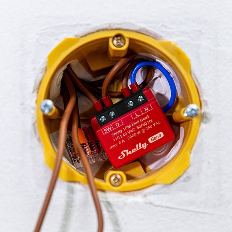 Shelly 1PM Mini Gen3 – relækontakt til Wi-Fi-netværk