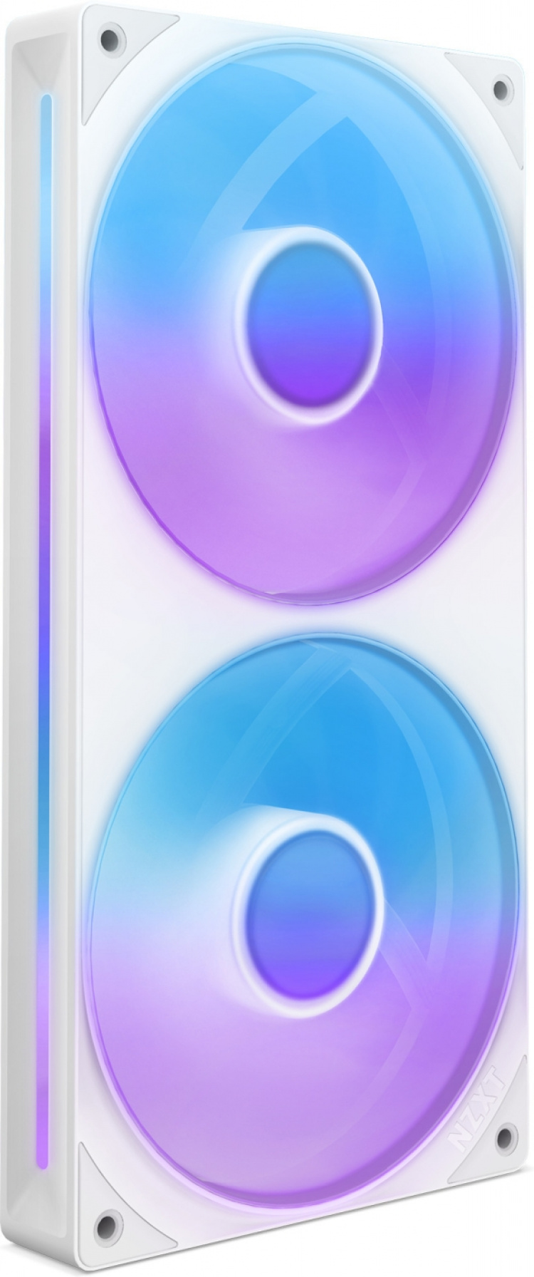 NZXT F240 RGB CORE-blæser, 2 * 120 mm, hvid Det samlede