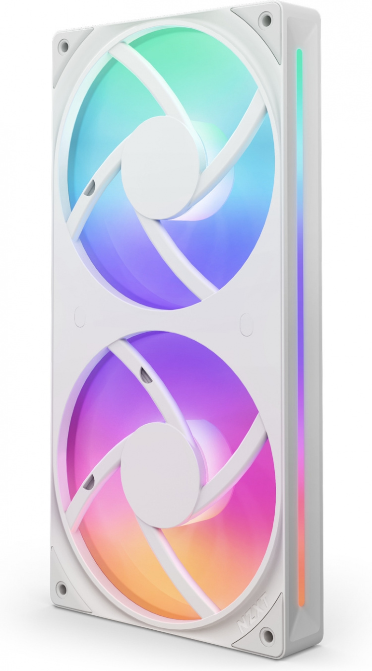 NZXT F240 RGB CORE-blæser, 2 * 120 mm, hvid Det samlede
