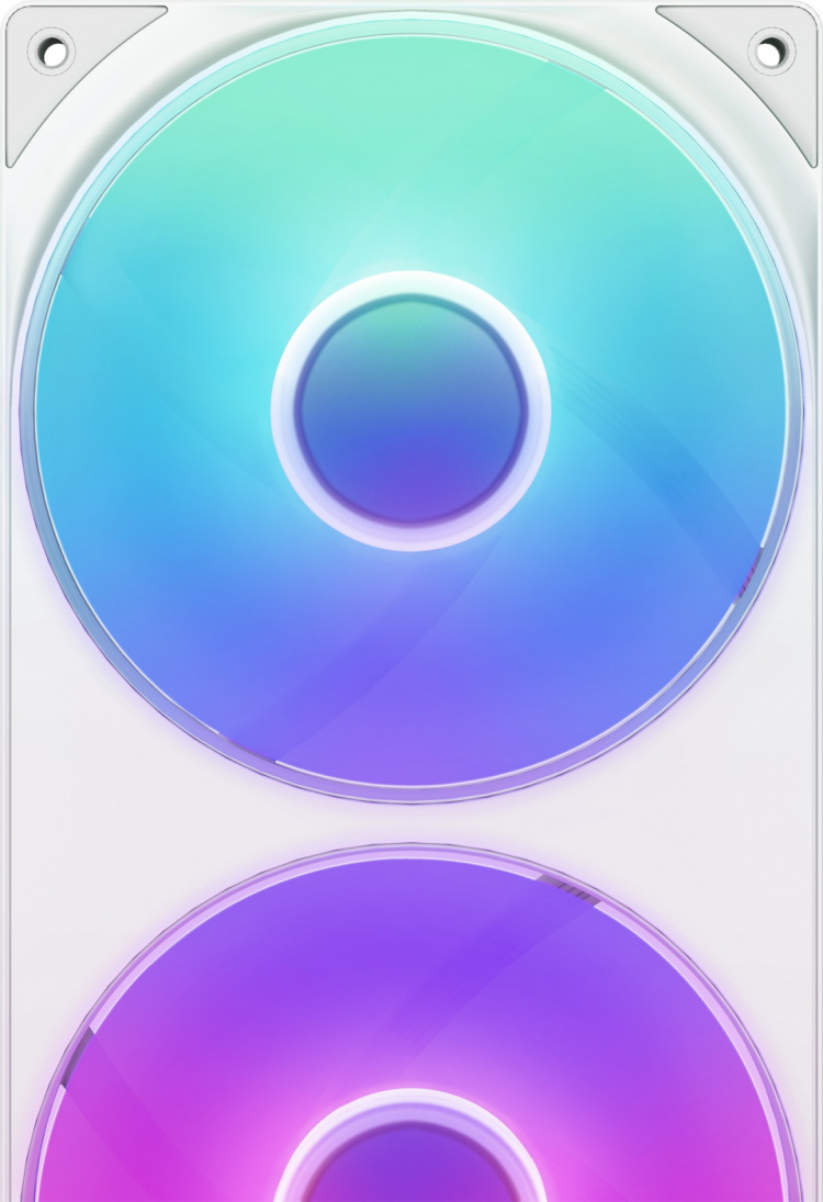 NZXT F360 RGB CORE-blæser, 3 * 120 mm, hvid Det samlede