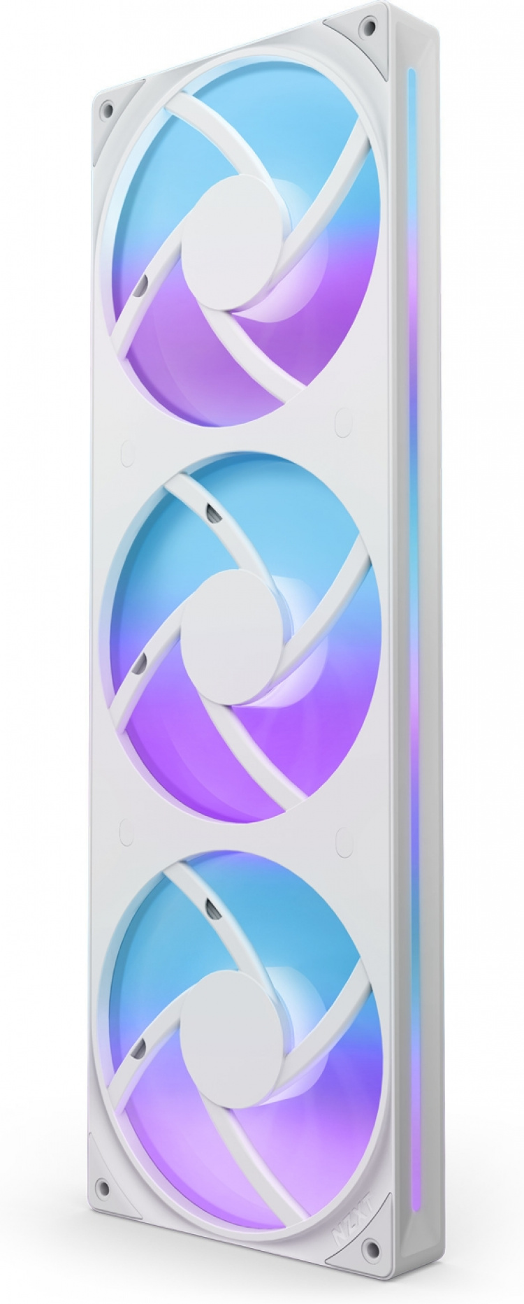 NZXT F360 RGB CORE-blæser, 3 * 120 mm, hvid Det samlede