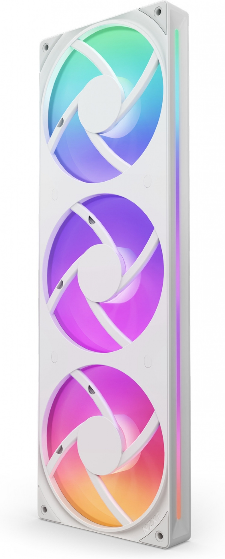 NZXT F360 RGB CORE-blæser, 3 * 120 mm, hvid Det samlede