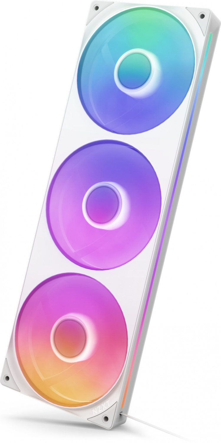 NZXT F360 RGB CORE-blæser, 3 * 120 mm, hvid Det samlede