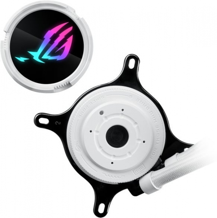 ASUS ROG STRIX LC III 240 ARGB White Edition -væskekølesystem, hvidt.