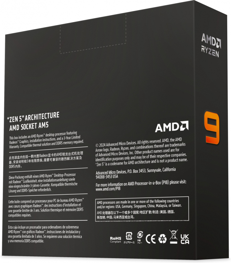 AMD Ryzen 9 9950X-processor til AM5-sokkel