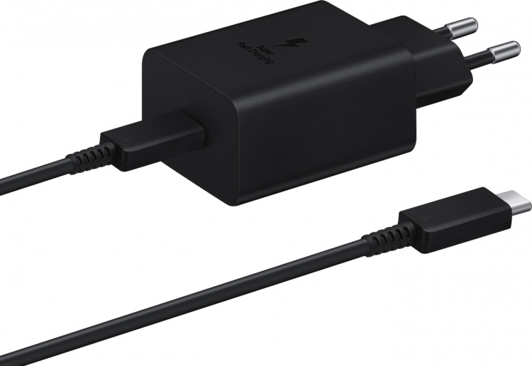 Samsung 45 W hurtigoplader med USB-C-kabel, sort