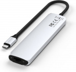 Satechi 7-i-1 USB-C Slim Multiport-adapter med Ethernet, sølv