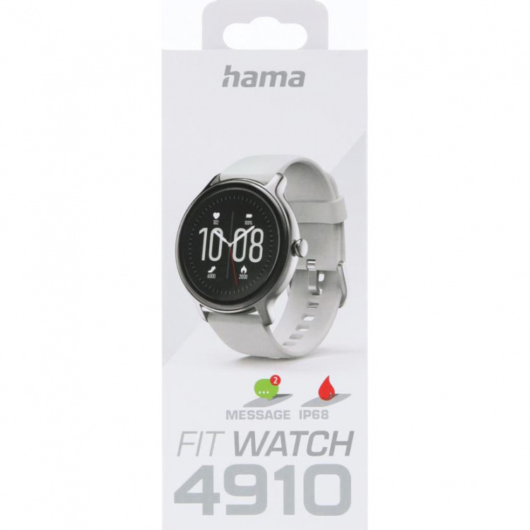 Hama Aktivitetsur - Fit Watch 4910 Lys Grå
