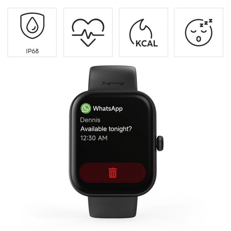 Hama Smartwatch 5000 Sort