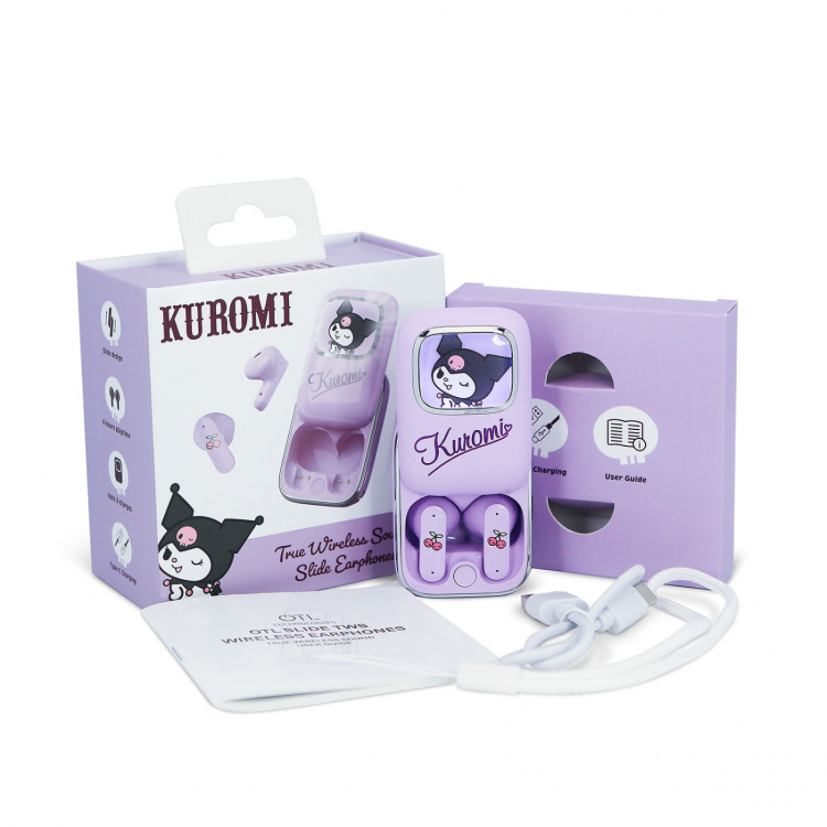 KUROMI Øretelefoner In-Ear TWS Slide med LED