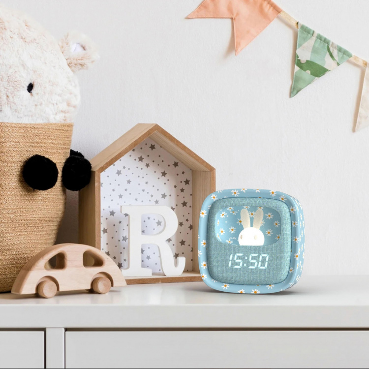 Mobility On Board Vækkeur med lys Billy Blå Blomst