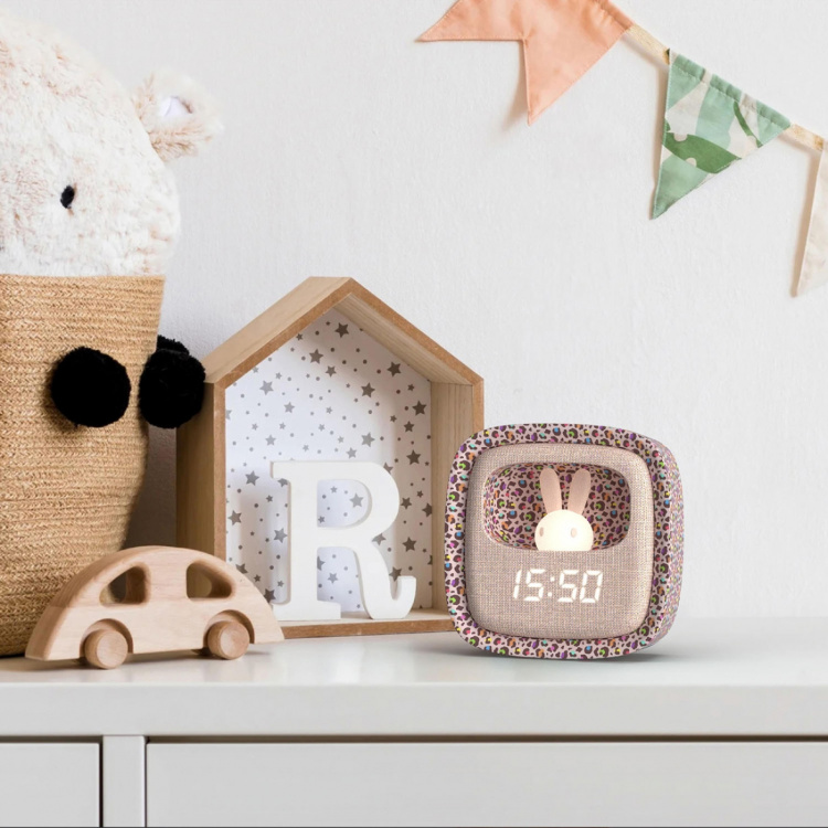 Mobility On Board Vækkeur med lys Billy Blå Leopard