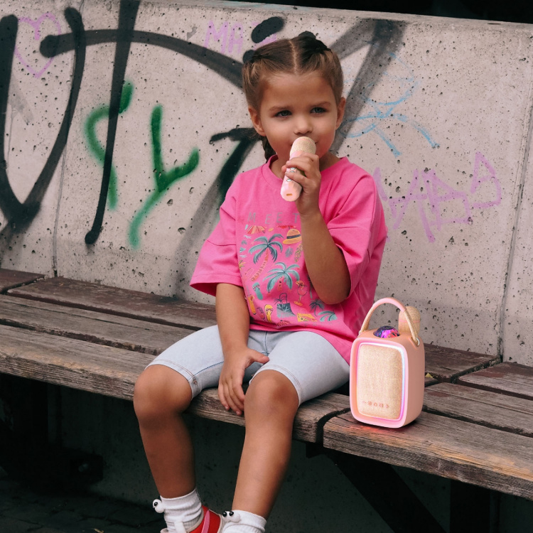 Mobility On Board Højttaler/Karaoke-sæt Singy Party Rosa