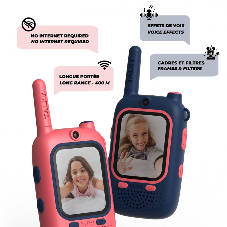 Mobility On Board Walkie-Talkie Video Talky Blå og Pink