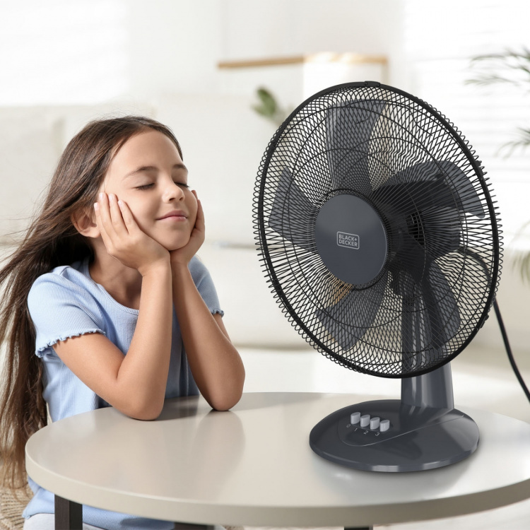 BLACK+DECKER Bordventilator 40cm 45W Sort