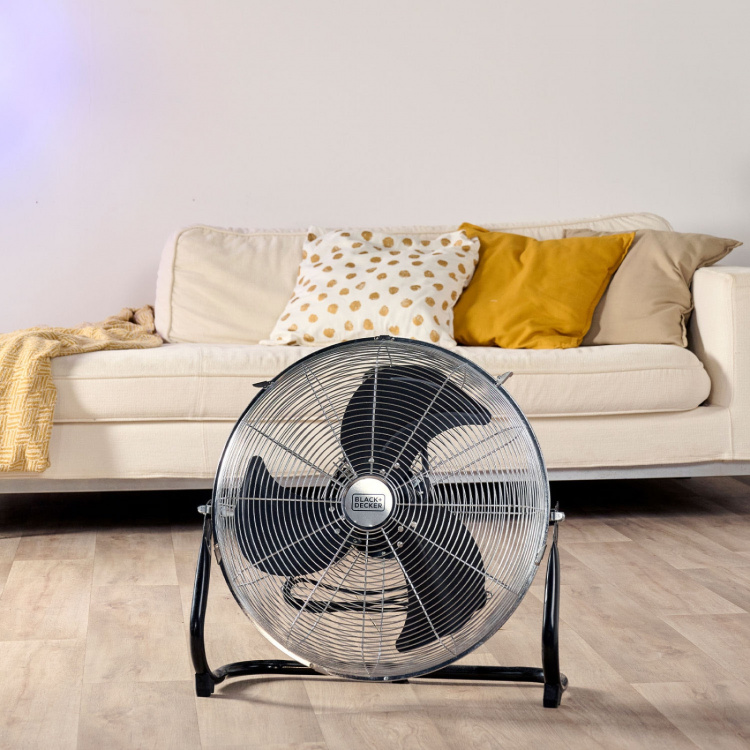 BLACK+DECKER Gulvventilator 120W Sort/Sort