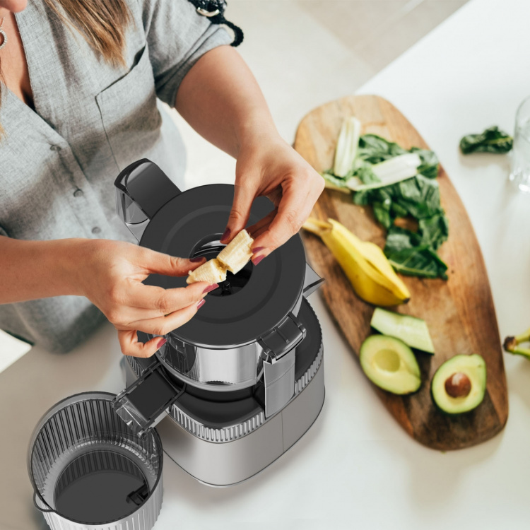 BLACK+DECKER Juicer Slow Juicer 1400W Rustfrit Stål