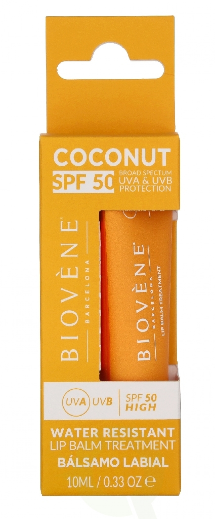 Biovene UVA UVB SPF50 High Broad Spectum Lip Balm Treatment 10 ml Coconut
