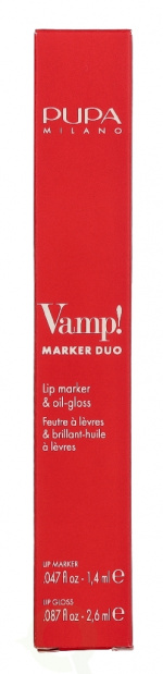 Pupa Milano Pupa Vamp! Marker Duo 4 ml #002 Frozen Rose / lip marker 1,4ml / lip gloss 2,6ml
