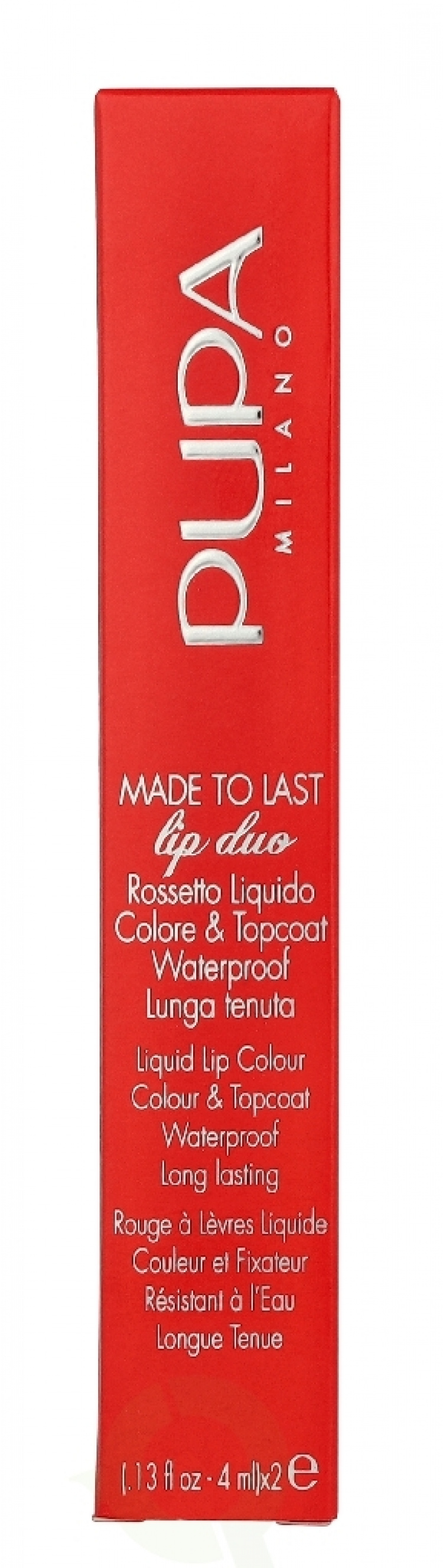 Pupa Milano Pupa Made to Last Lip Duo Lipstick 8 ml #018 Imperial Red / 2x4ml