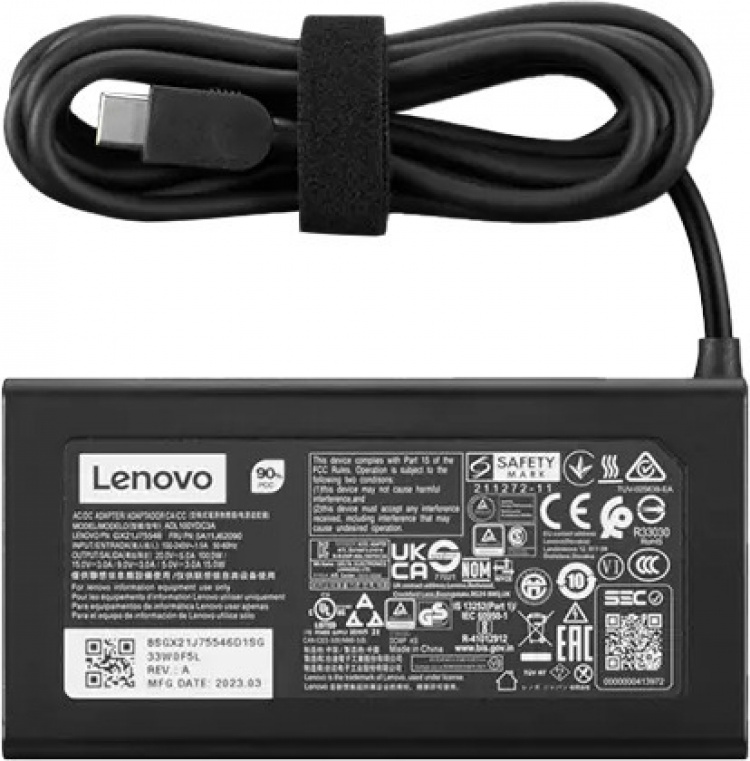 Lenovo 100 W AC-adapter (USB Type-C) – strømforsyning. Oplader, der er
