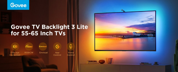 Govee TV Backlight 3 Lite - LED-lysbånd, til 55–65