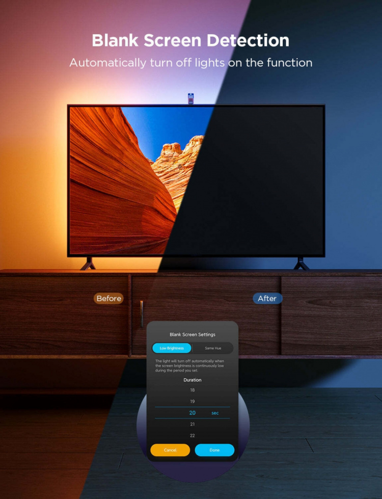 Govee TV Backlight 3 Lite - LED-lysbånd, til 55–65