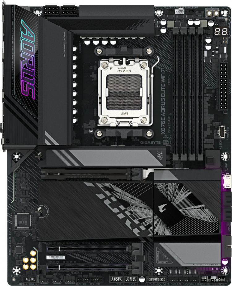 Gigabyte X870E AORUS ELITE WIFI7 ATX-bundkort