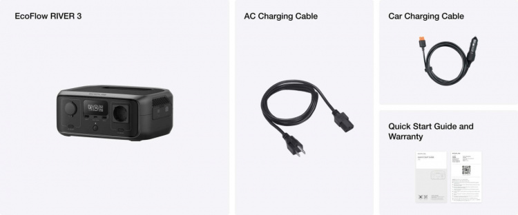 EcoFlow River 3 bærbar strømstation, 245 Wh