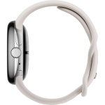 Google Pixel Watch 3 WiFi-smartur, 41 mm, Porcelain / Polished Silver