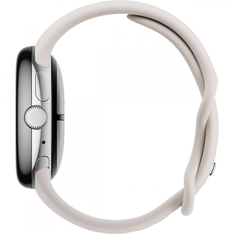 Google Pixel Watch 3 WiFi-smartur, 41 mm, Porcelain / Polished Silver