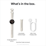 Google Pixel Watch 3 WiFi-smartur, 41 mm, Porcelain / Polished Silver