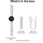 Google Pixel Watch 3 LTE-smartur, 45 mm, Obsidian / Matte Black