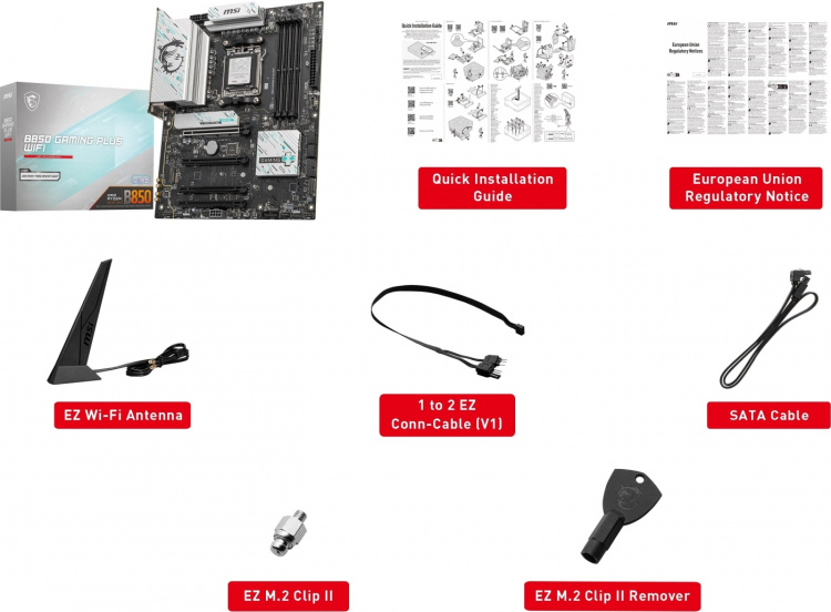 MSI B850 GAMING PLUS WIFI AM5 ATX-bundkort