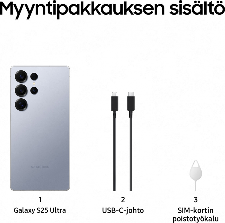 Samsung Galaxy S25 Ultra 5G-telefon, 512/12 GB, Titanium Silverblue