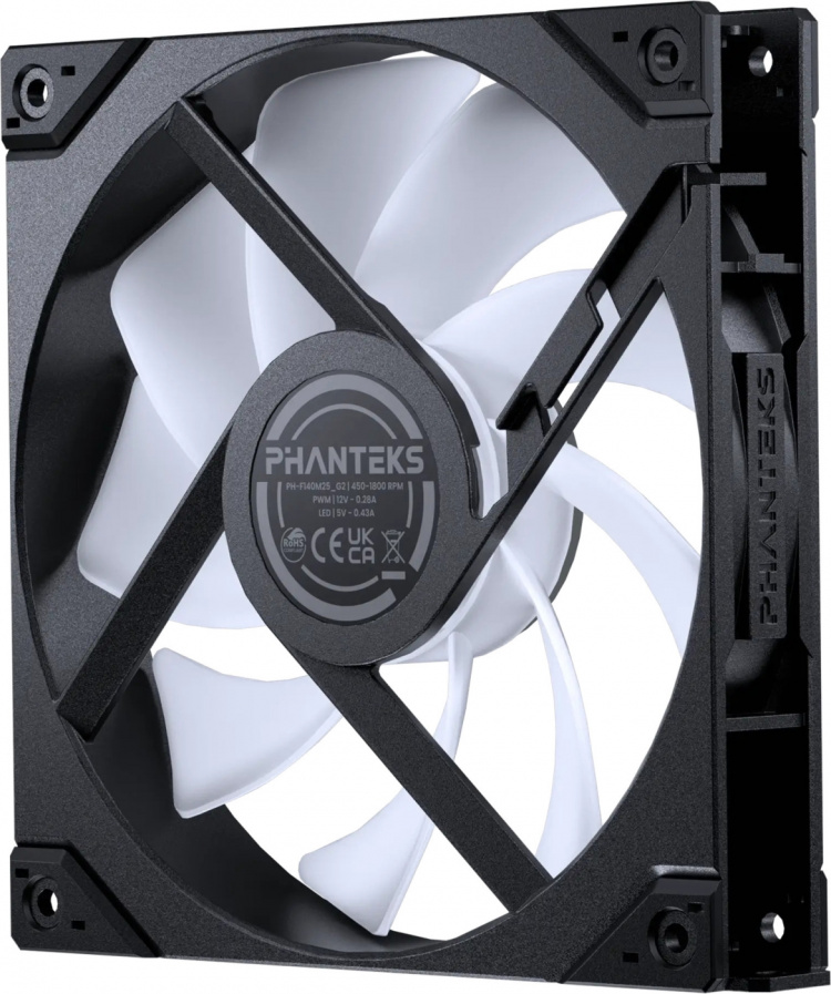 Phanteks M25 Gen2 140 mm PWM DRGB Reverse-blæser, sort Denne