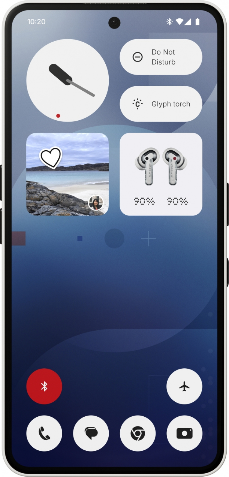 Nothing Phone (3a) telefon, 256/12 GB, hvid