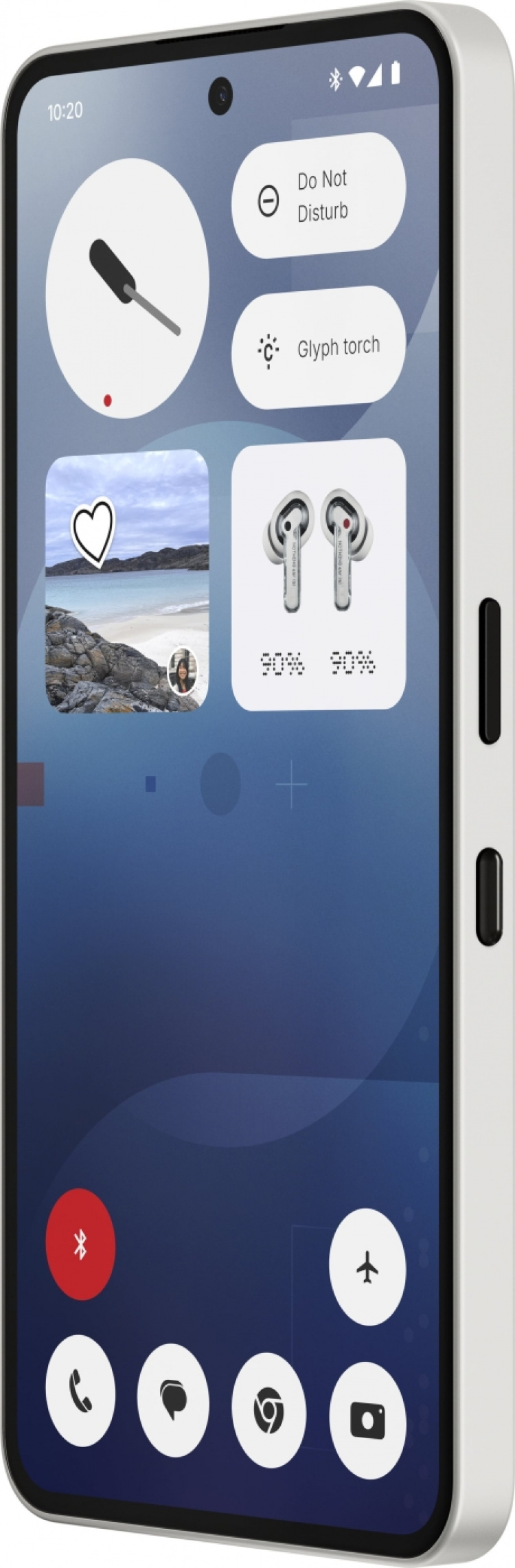 Nothing Phone (3a) telefon, 256/12 GB, hvid