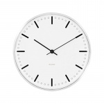 Arne Jacobsen Clocks Arne Jacobsen – Rådhus-vægur – Ø16,5 cm – Hvid