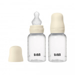 BIBS Rund silikoneflaske, 2-pak – elfenben – 150 ml