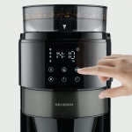 Severin Kaffebryggare med kvarn Dark Inox KA 4830