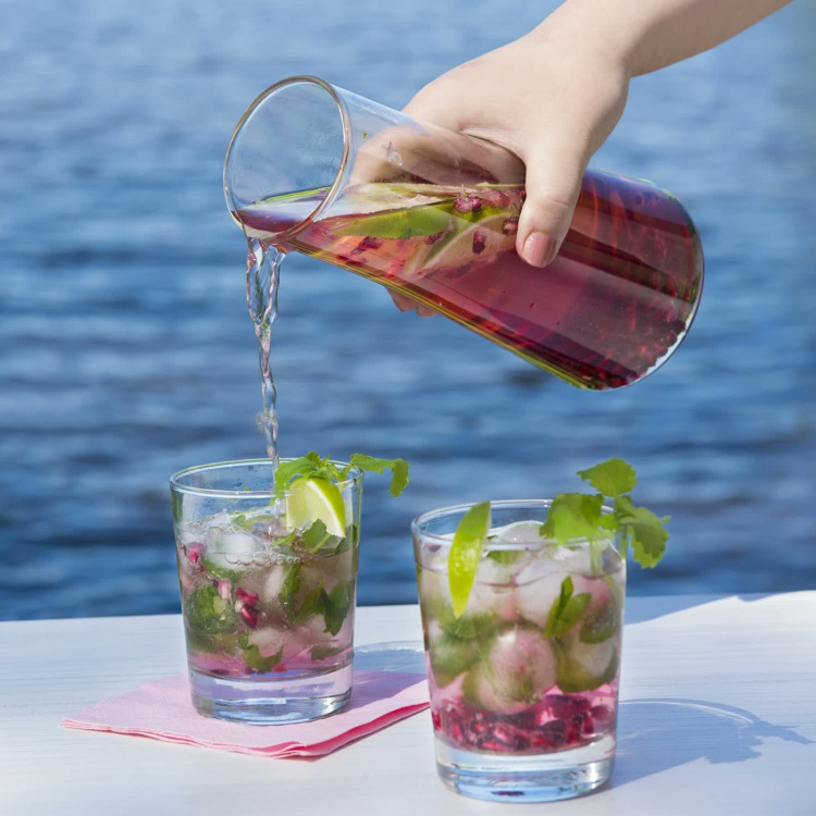 Maku Glaskaraff med silikonlock 1 L