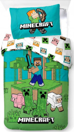 BrandMac Sengetøj – voksenstørrelse 140 x 200 cm – Minecraft Jungle Explore (1029465)